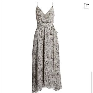 ASTR snakeskin print wrap dress